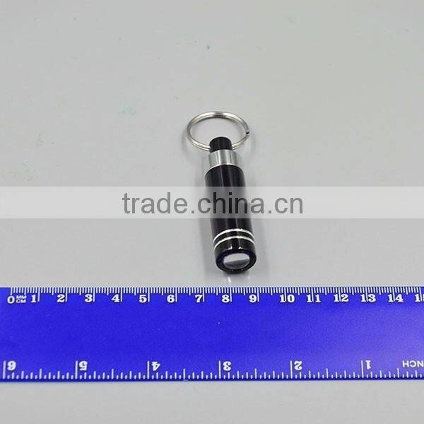 Metal LED Retractable Flashlight with Key Chain