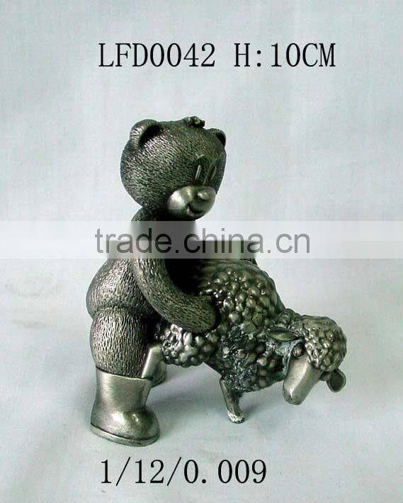 Pewter wolf in Home Decoration, Cute Bear Crafts