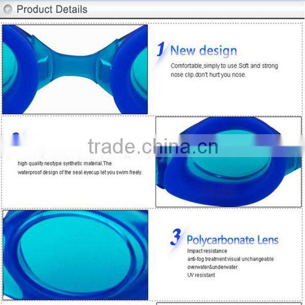 2014 Newest anti-fog silicone cartoon kids swimming goggle with variouis design and perfect uv protection swim goggles