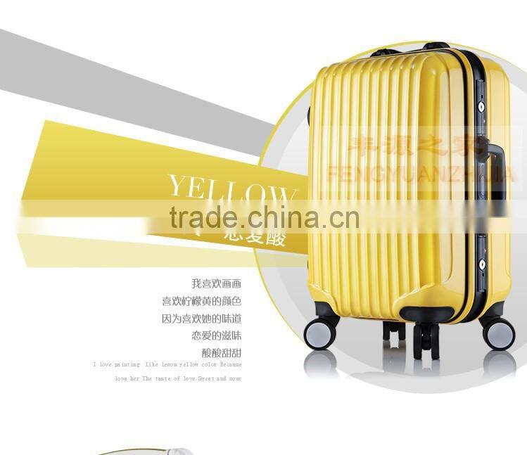 2016 china factory trolley case Fashion abs and pc aluminum frame travel luggage bag/travel trolley/new design travel bags