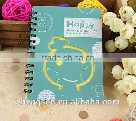 Multi-function students dairy notebook with double coil spiral notebook