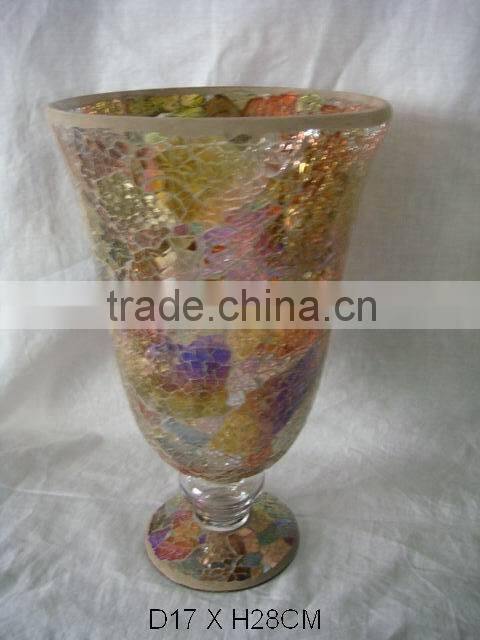 Mosaic glass vase