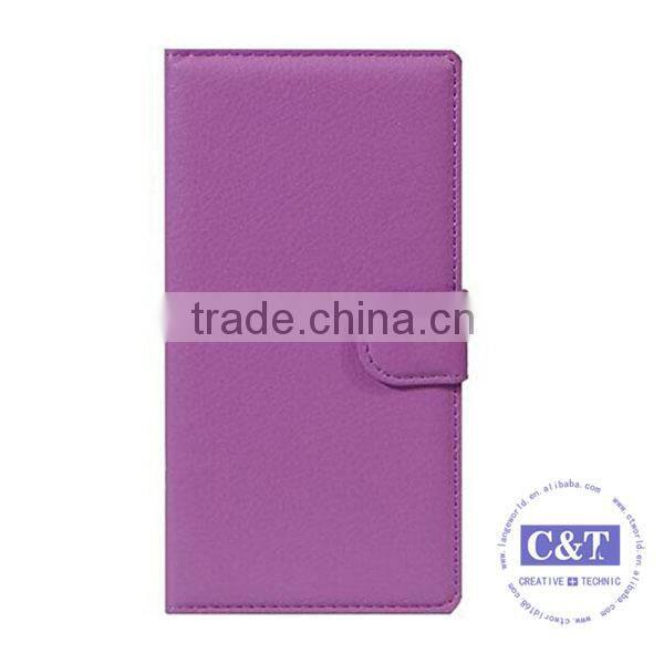 C&T Leather Wallet Stand Design Case Cover Credit Card Holder for Nokia Lumia 730