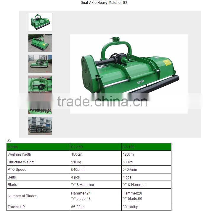 CE exclusive dual-axle heavy forestry indutrial tractor mulcher