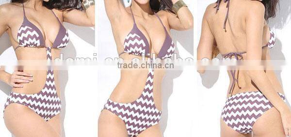 The latest chevron USA bikini swimwears, sexy one piece swimsuit