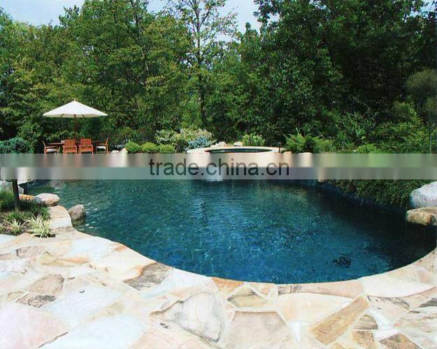 Blue gold silk pool mosaic glass tiles HG-GX003
