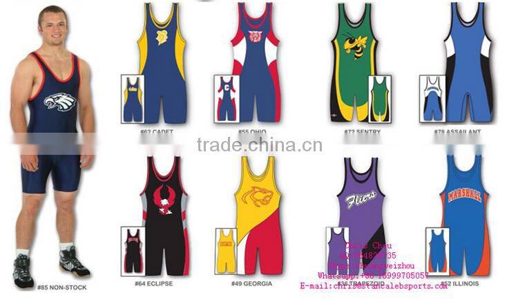 Stan Caleb custom digital printing pro wrestling wear, wrestling singlet