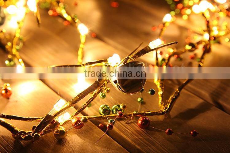 TZFEITIAN warm white color fruits christmas bells festoon string lights
