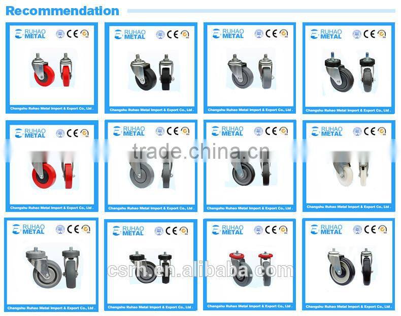 RH-STC4E-02 high quality TPU casters supplier 4'' double elevator wheels