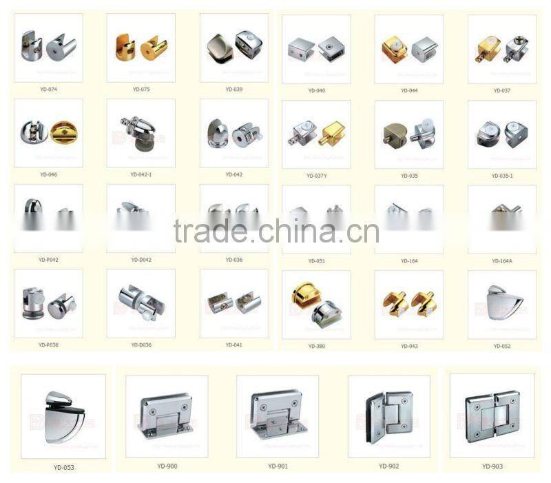 zinc alloy or ss304,ss201 bathroom door hinge to clamp glass door