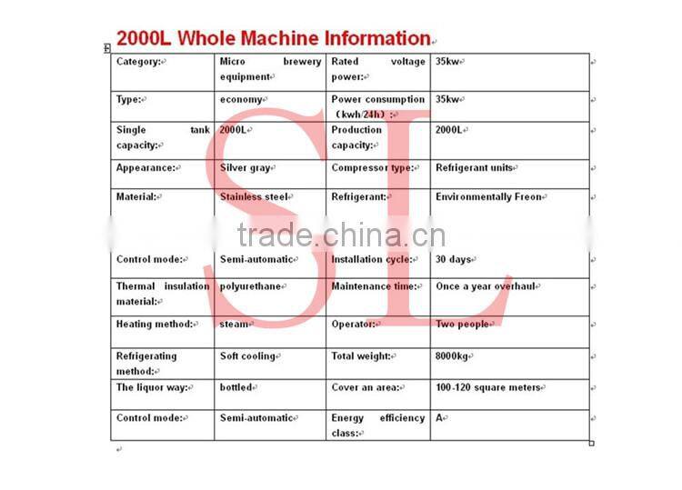 2000l beer brew pot beer brewing