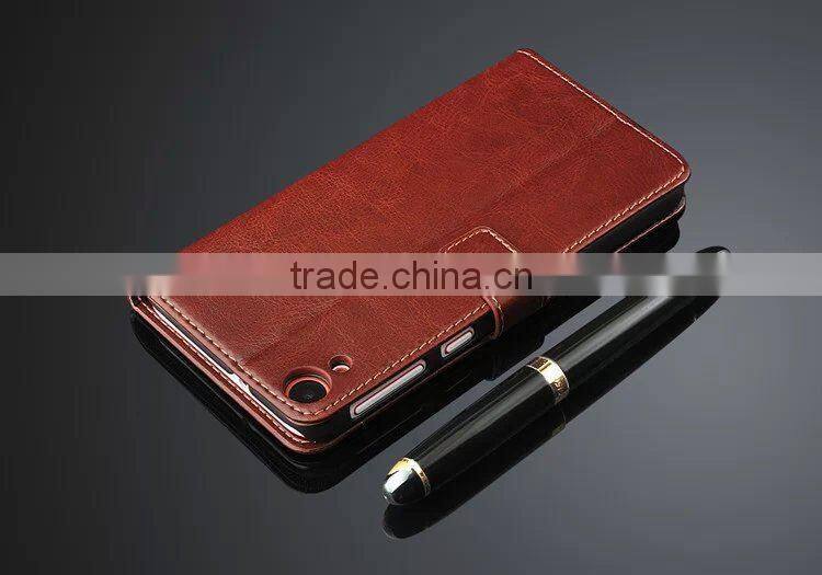 new china products for sale Stand Design Double View Window Leather wallet case cover for htc desire 820 factory price