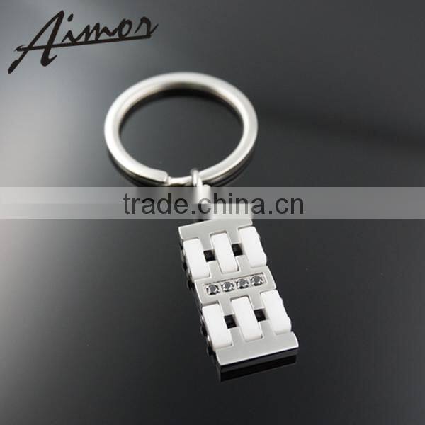 Good Price Stainless Steel Key Chain with Ceramic/Zircons