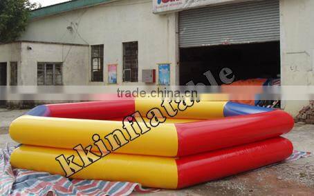 portable hard plastic swimming pools with water slide, inflatable adult swimming pool china KKSP-L002