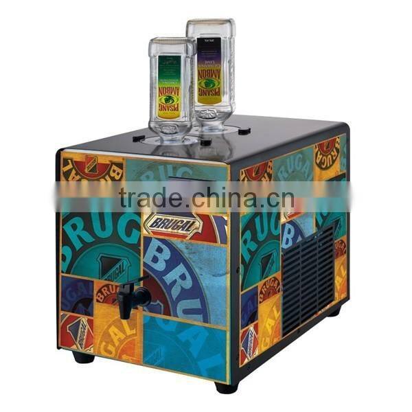 2 Bottle Bar Liquor Dispenser Freezer for vodka promotion