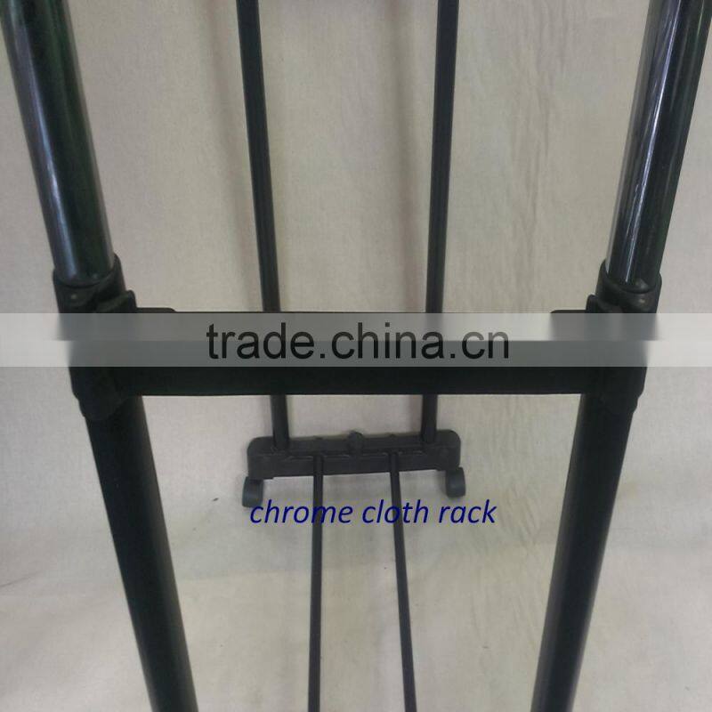 Double pole crook metal material stackable cloth rack