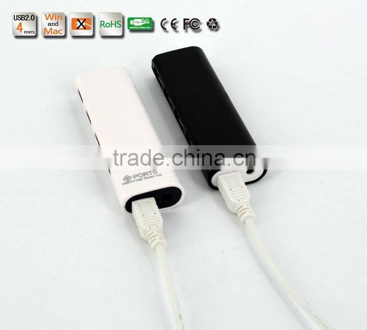 New-type usb por hub, Low Cost Portable Light 4 port usb 2.0 hub from usb hub suppliers with Plastic Casing