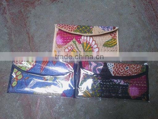 Beautiful vintage banjara heavy Hand embroidered Kantha tribal Envelop Banjara Coin Clutch