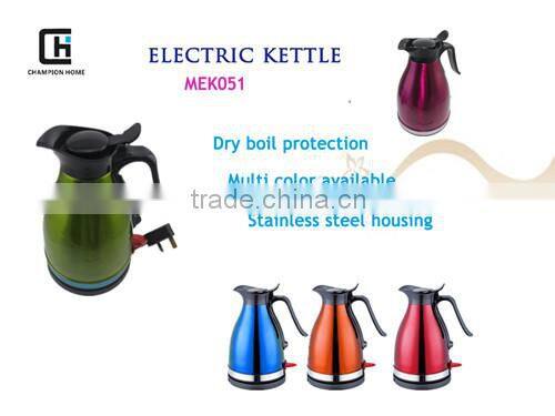 Champion home superior high quality colorful electric water kettle 1L