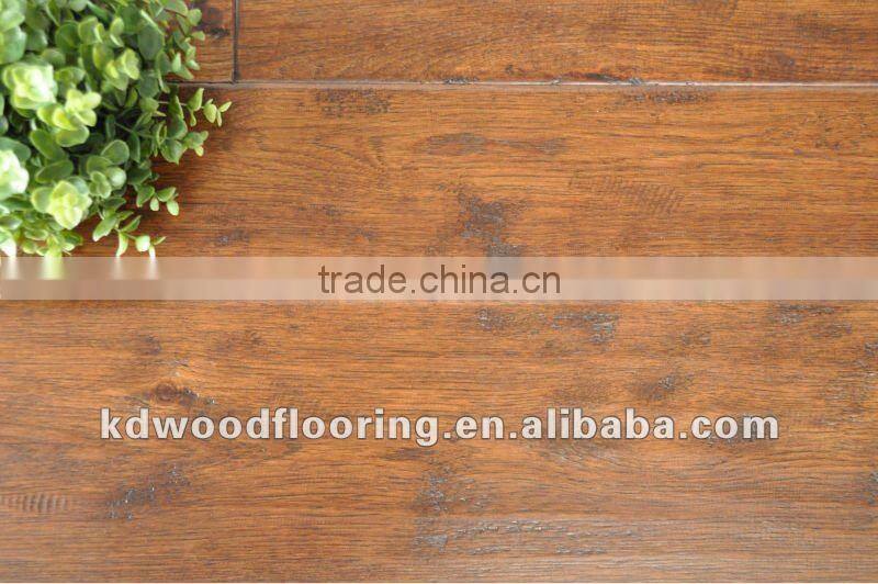 Handscraped engineered Pre finished hickory hardwood flooring