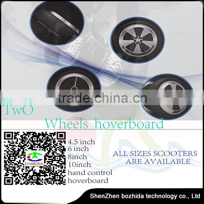 Bluetooth and LED light self balancing electric smart scooter self balance 2 wheel chrome hover board