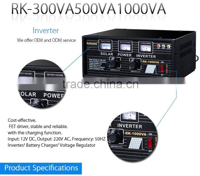 Single phase dc to ac meter display square wave power inverter 500VA