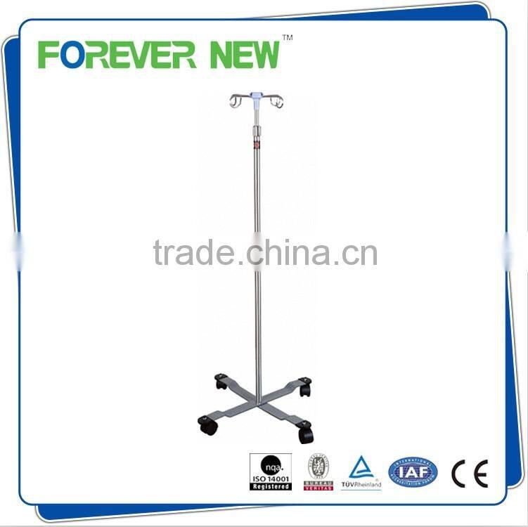 YXZ-027E CE ISO approved high quality stainless hospital iv pole stand