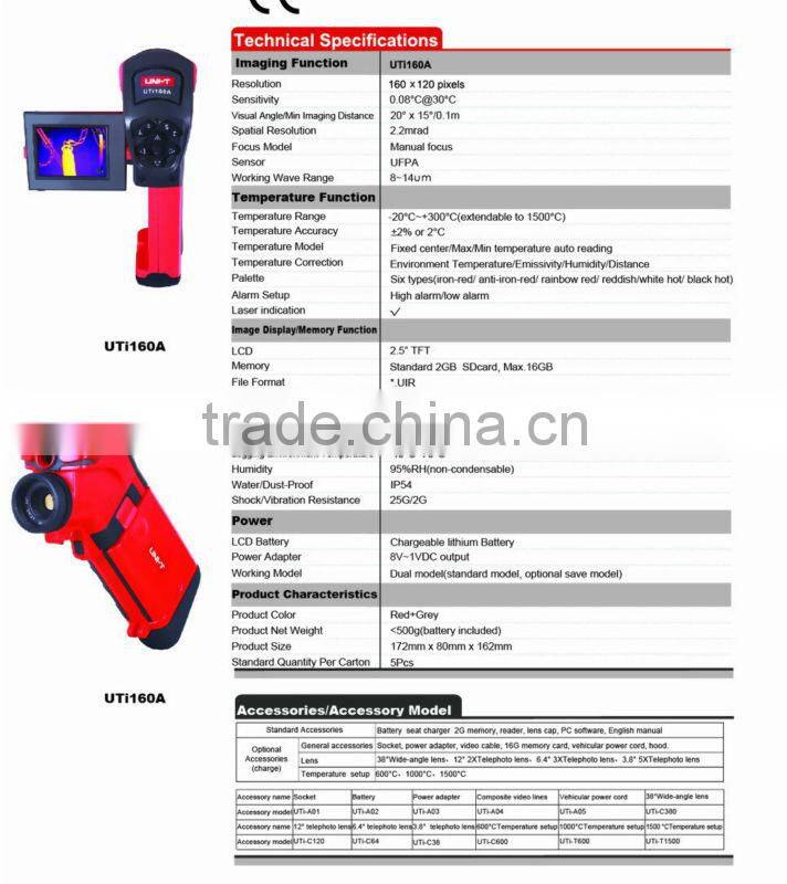 Handheld Infrared Thermal Imager Infrared Camera UTI160A Visual IR thermal Camera