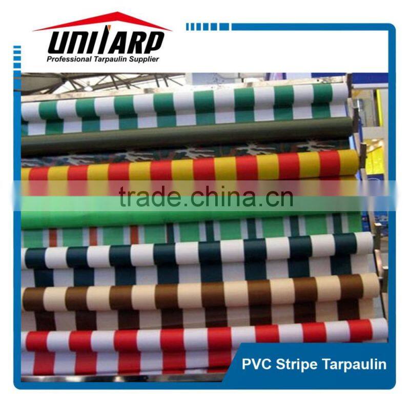 awning fabric pvc tarpaulin color striped tarpaulin
