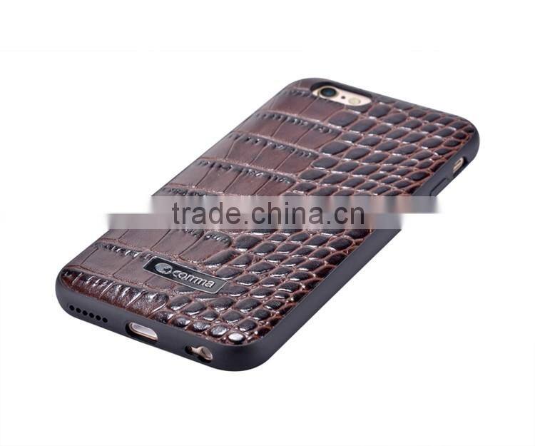 High End Fashion Genuine Leather Case for iPhone 6, Crocodile Skin Back Cover Leather Case for iPhone 6s