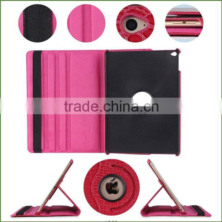 PU leather Rotating case For iPad Air case , lowest price rotating flip leather case for iPad 5/Air