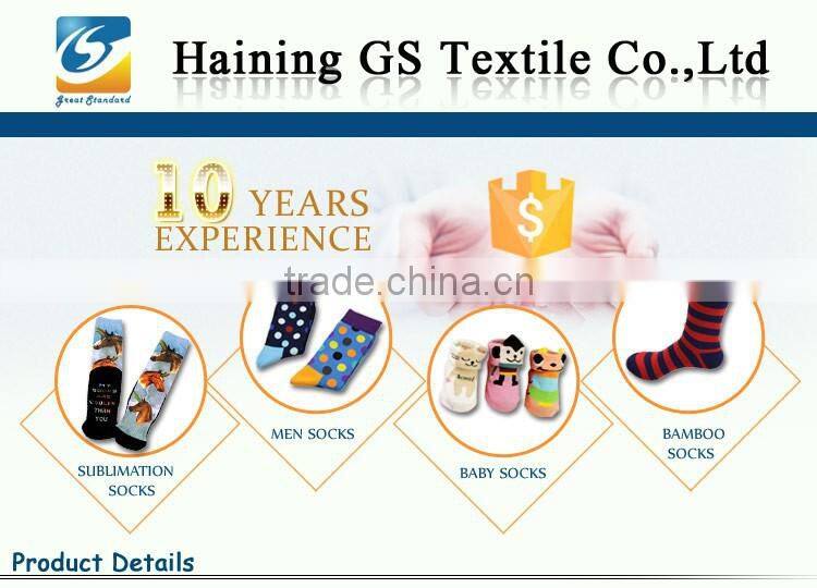 GSBT-18 Bulk custom jacquard tube full terry socks baby socks with silicone sole
