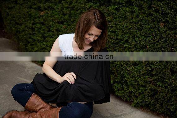 bamboo spandex jersey navy blue Infinity Baby Breast Feeding Apron