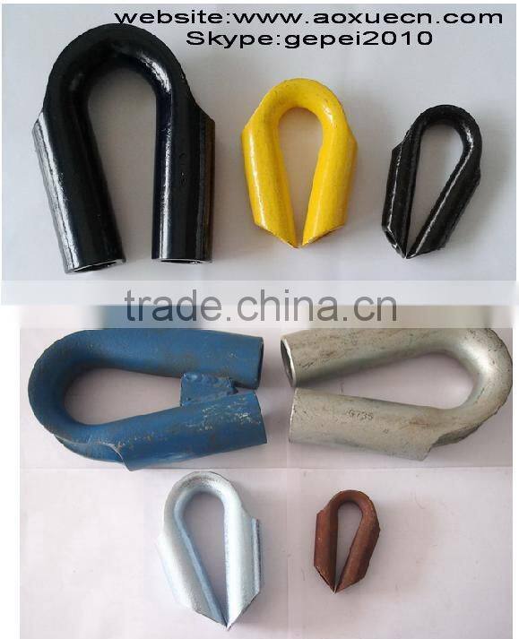 Various galvanized carbon steel wire rope tube thimble
