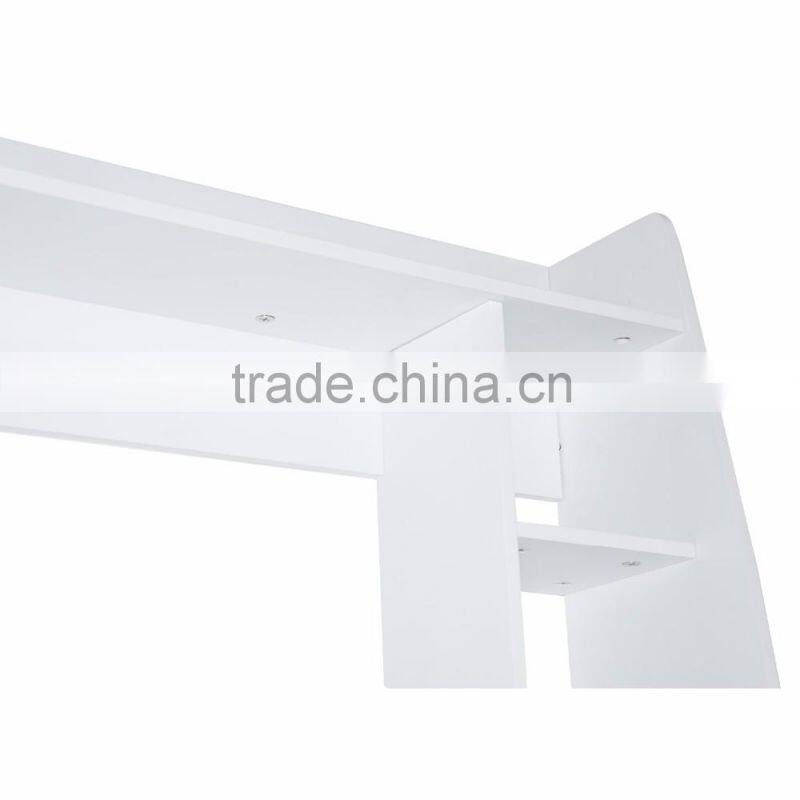 Space Savings Wooden Simple Computer Desk On The Wall