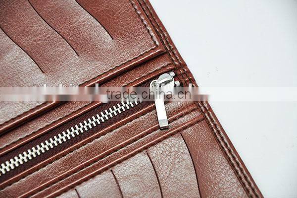 leather passport case with zipper pouch