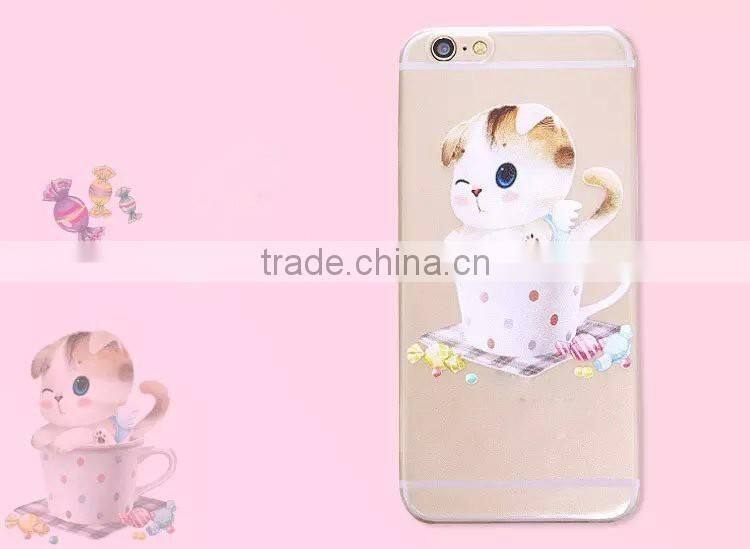 2016 best selling funky animal pattern cute cat painting mobile phone case for iphone
