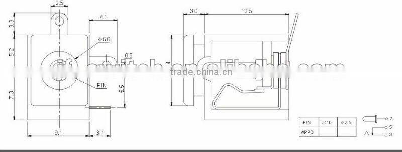 DC-480 2.0mm power dc jack