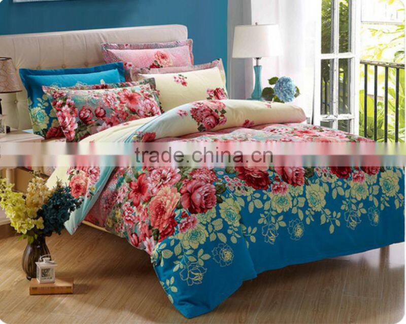 100% brushed polyester printed fabric for making bed sheets
