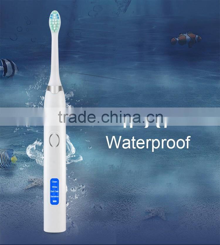 The Best Rated High Rotating Speed Battery chargeable LED Personalized Electric Toothbrush with Double Heads
