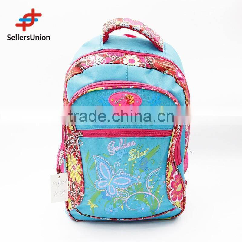 No.1 yiwu exporting commission agent wanted Floral Pattern Fshion Sport Backpack for Girls