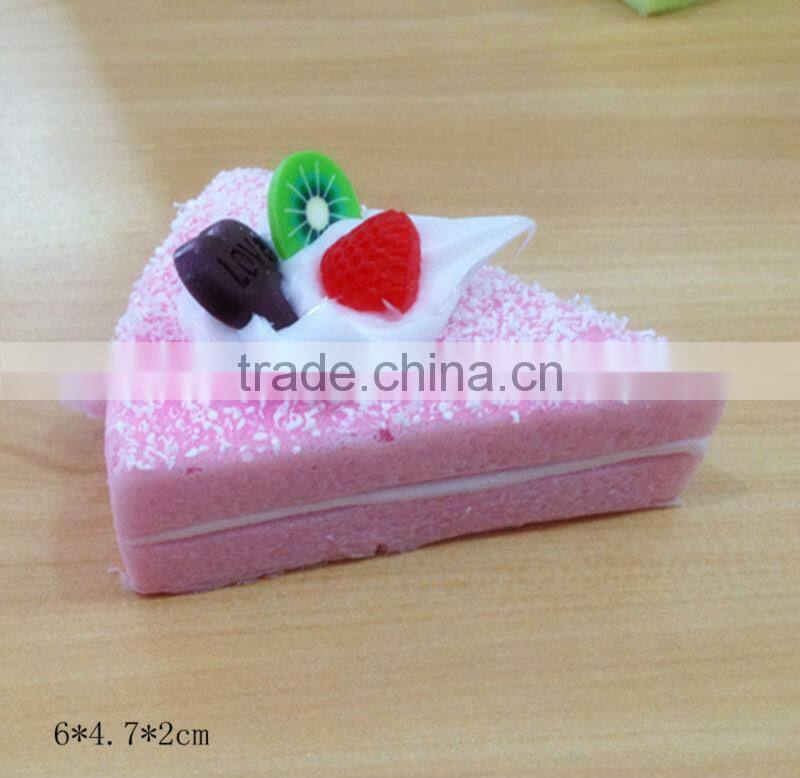 High simulation cake model / triangle artificial colorful cakes for keychain and fridge magnet