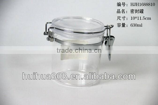 Hot Sale 750ML Transparent Recycled Food Storage Jar For Candy Airtight Jar