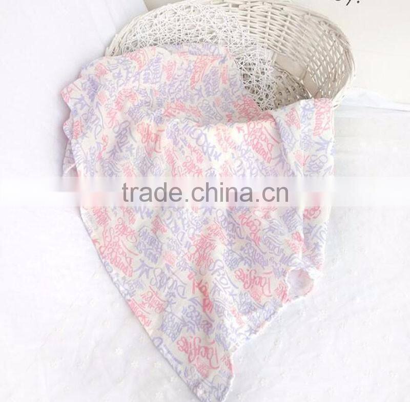 2017 Newest baby cotton blanket/baby muslin swaddle blanket