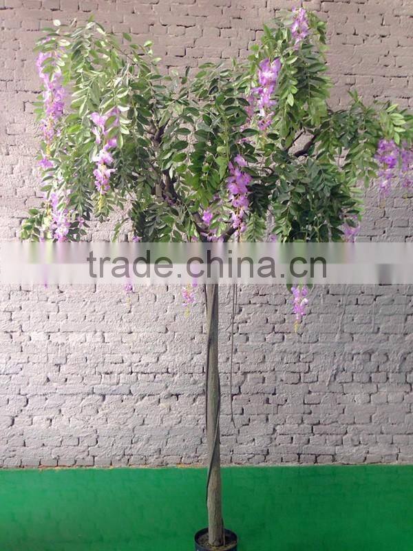 240cm Purple Artificial Wisteria Silk Tree