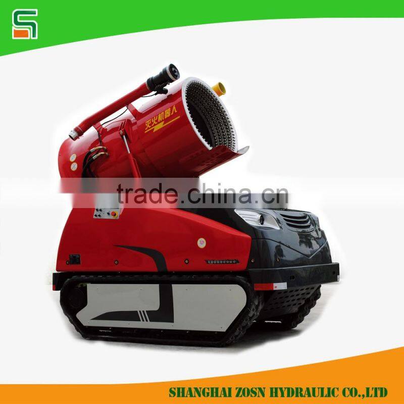 Fire fighting robot with gas extractor and breaking hammer
