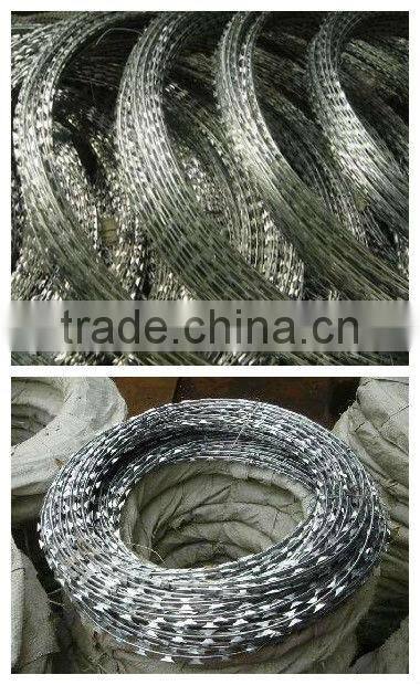 wholesale alibaba China CE&ISO certificated concertina razor barbed wire (pro manufacturer)