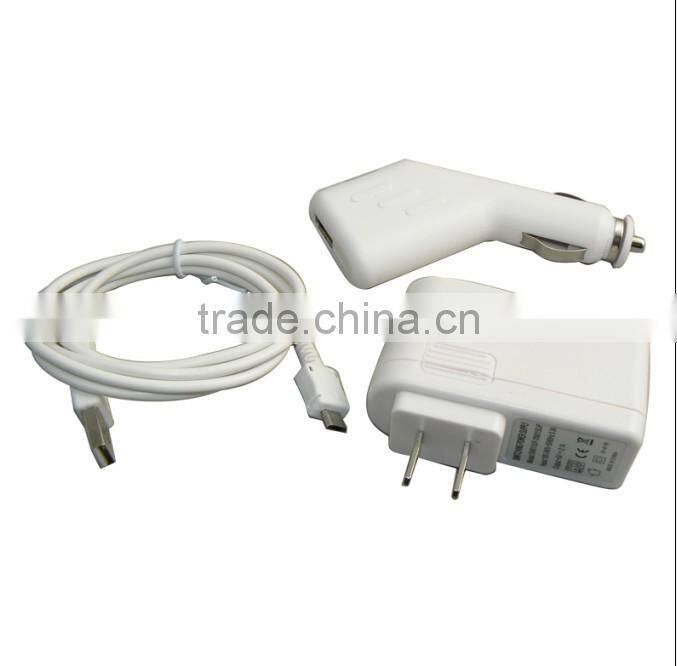 3 in 1 USB cable car wall travel AC power charger adapter for Amazon kindle touch and amazon kindle fire