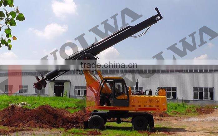 360 degree wheel type soil drill rig machine on sale