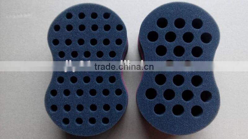Newest 2 in 1 double side twist sponge brush nudred sponge